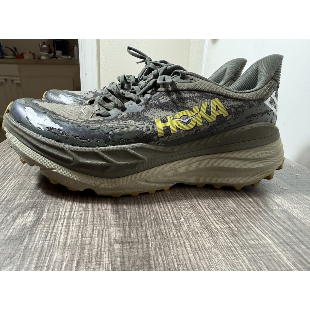 Hoka One One Stinson 7 Mens 12.5 D Green Athletic Hiking Shoes